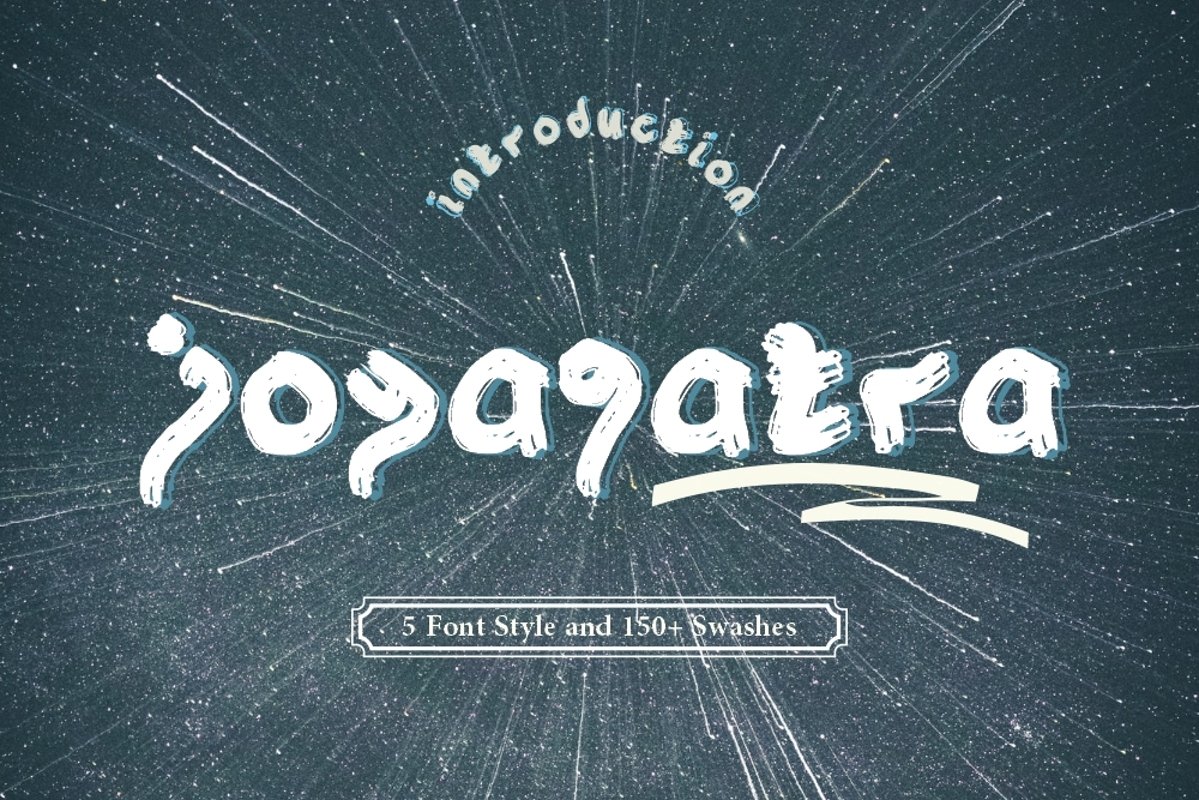 Joyagatra - 5 Font styles and 150 Swashes example image 1