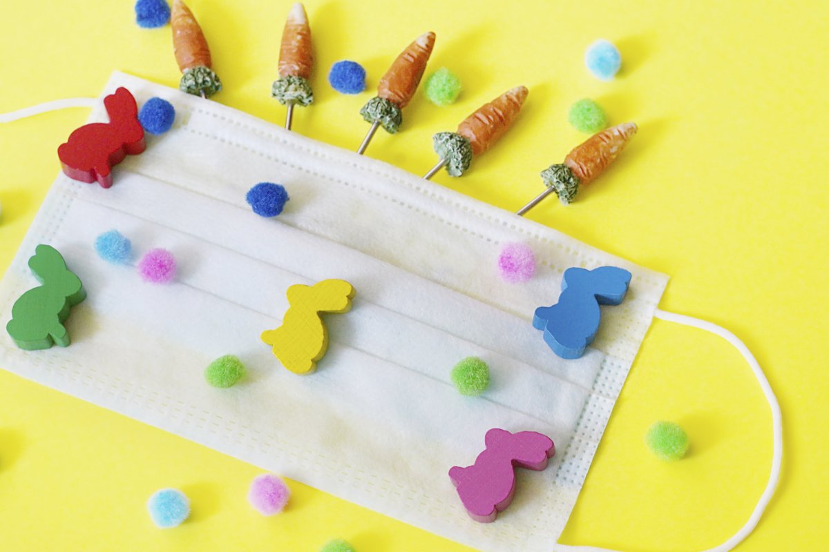 Creative Easter composition of coloful eggs example image 1