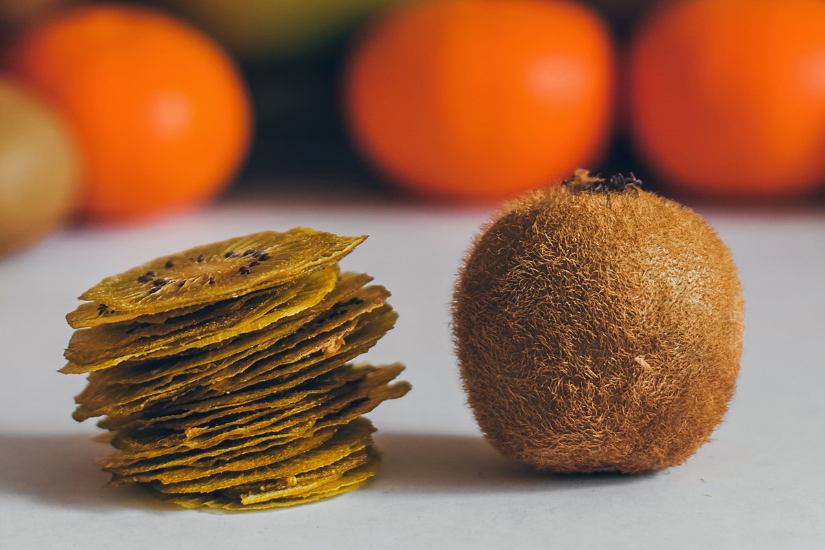 Dried homemade healthy fresh dehydrated slices of fruits. example image 1