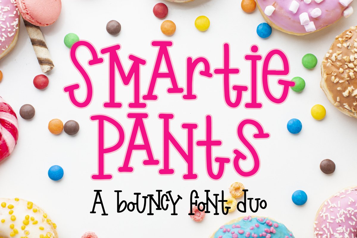 Smartie Pants Font - A bouncy font duo example image 1