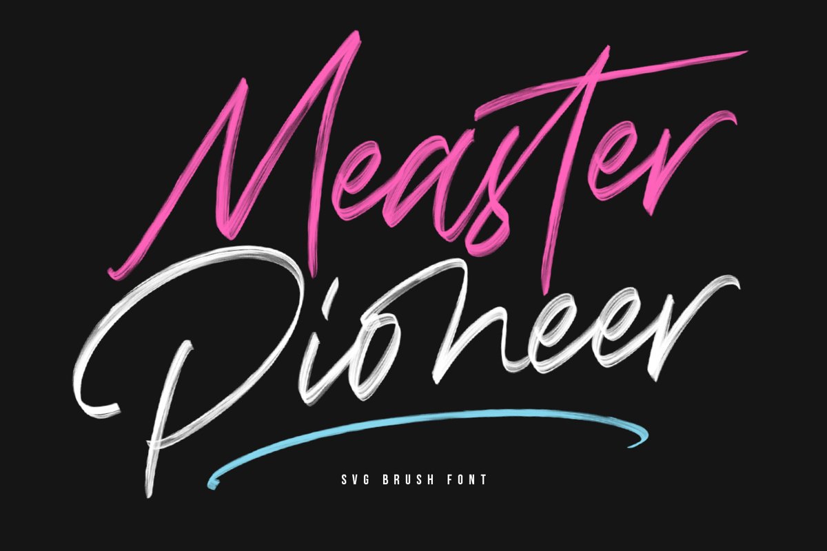 Measter Pioneer SVG Brush Font example image 1