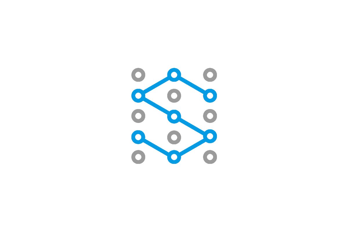 letter S Connect Logo Vector Design isolated example image 1