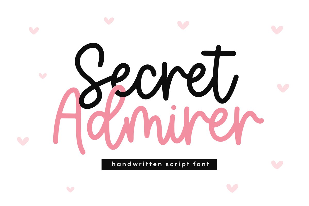 Secret Admirer - Handwritten Script Font example image 1
