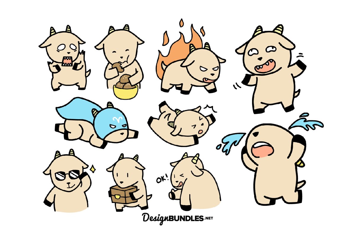 Goat illustrations example image 1