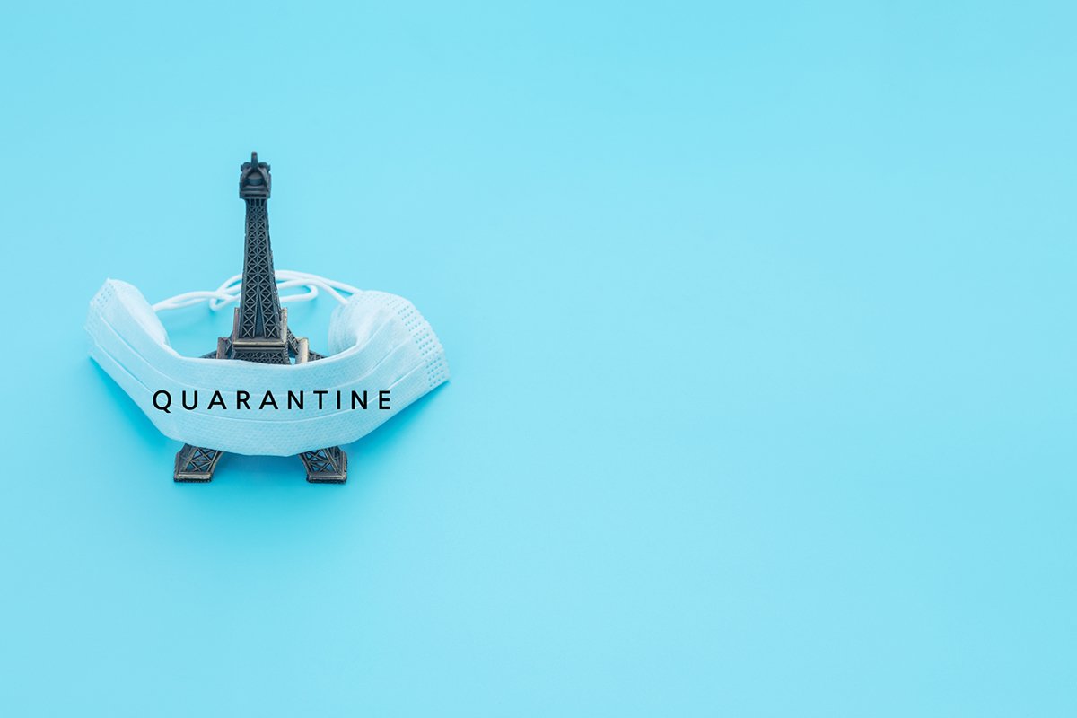 Medical face mask with text Quarantine covers attraction example image 1