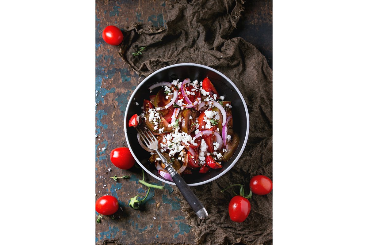 Tomatoes and onion salad example image 1