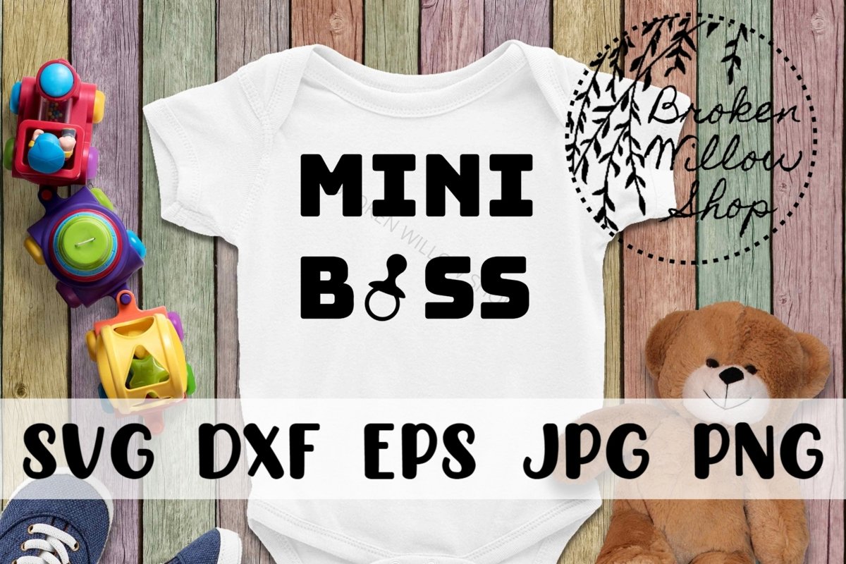Mini Boss SVG, DXF, Png, Jpg, Eps Zip File example image 1
