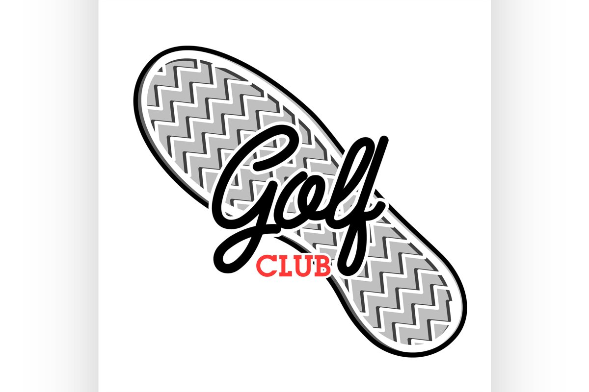 Color vintage golf club emblem example image 1