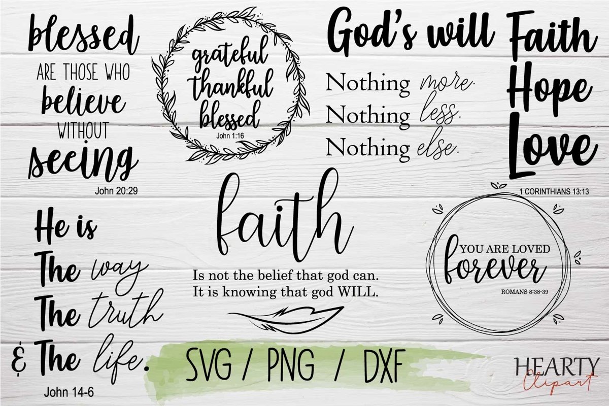 Bible verses svg bundle, inspirational quotes (572444) Cut Files