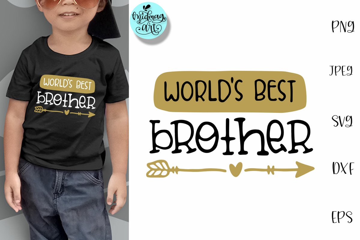 World's best brother svg, brother shirt svg example image 1