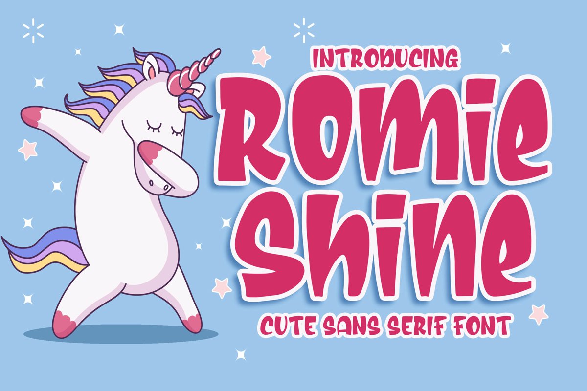 Romie Shine - a Cute Sans Serif Font example image 1