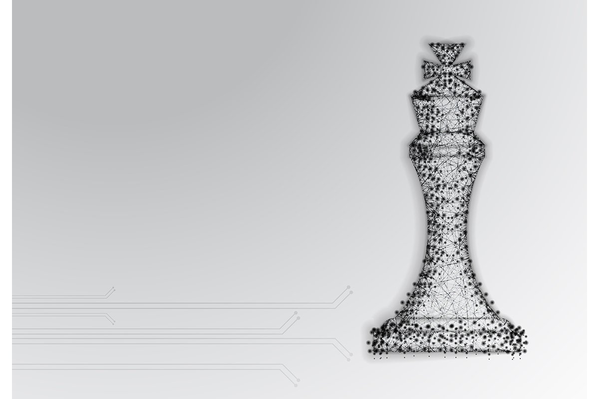 Chess King. Abstract Low Poly Design. Strategy Concept. From example image 1