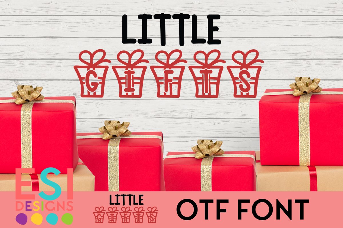 Little Gifts Christmas Font example image 1
