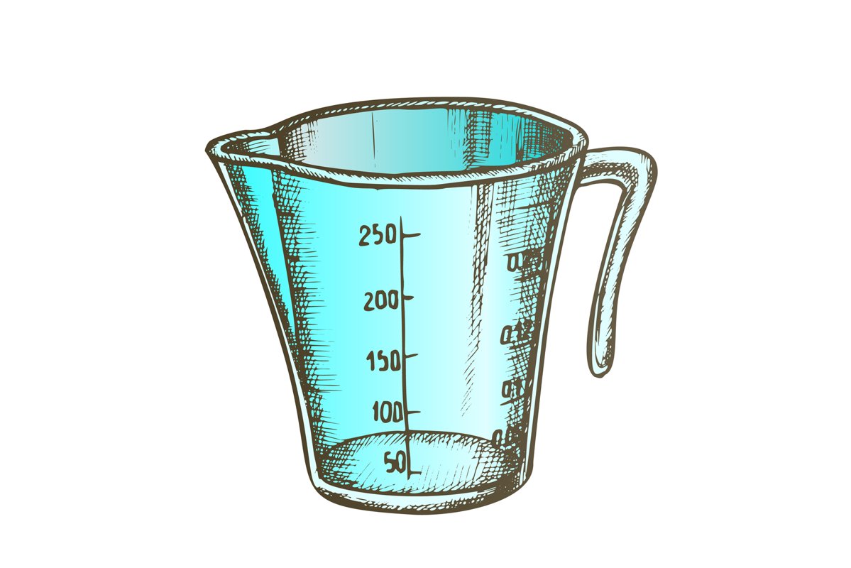 Measuring Cup For Baking And Cooking Color Vector example image 1