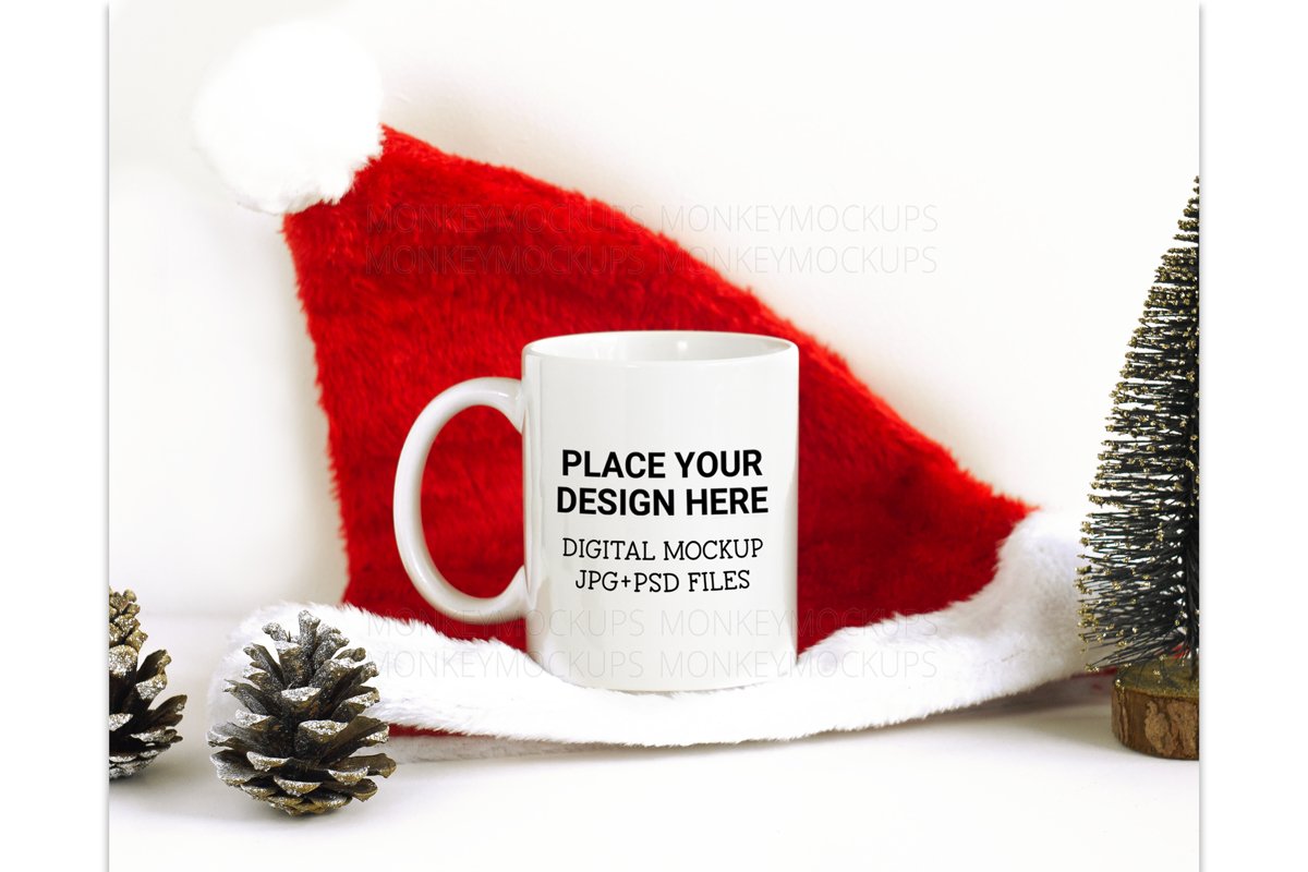 Christmas Mug Mockup Coffee Mug Mockup Stock Photo