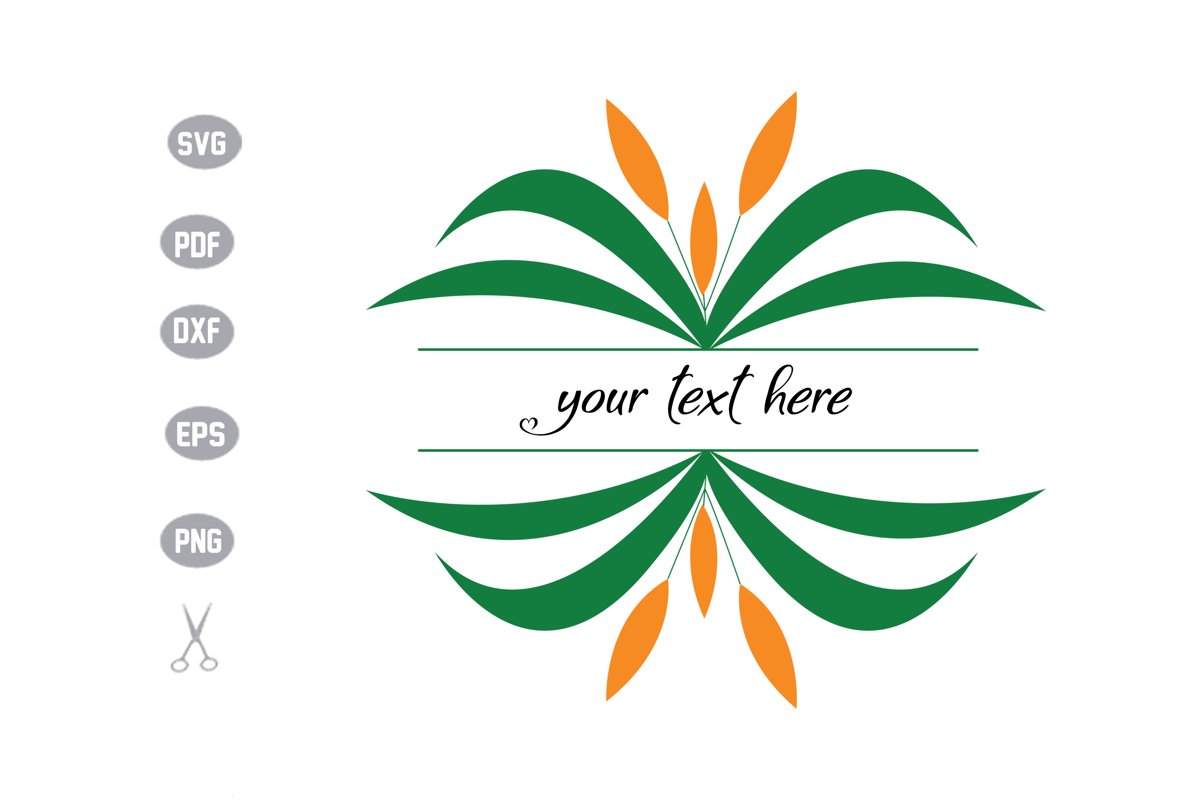 Decoration Flower Monogram SVG example image 1