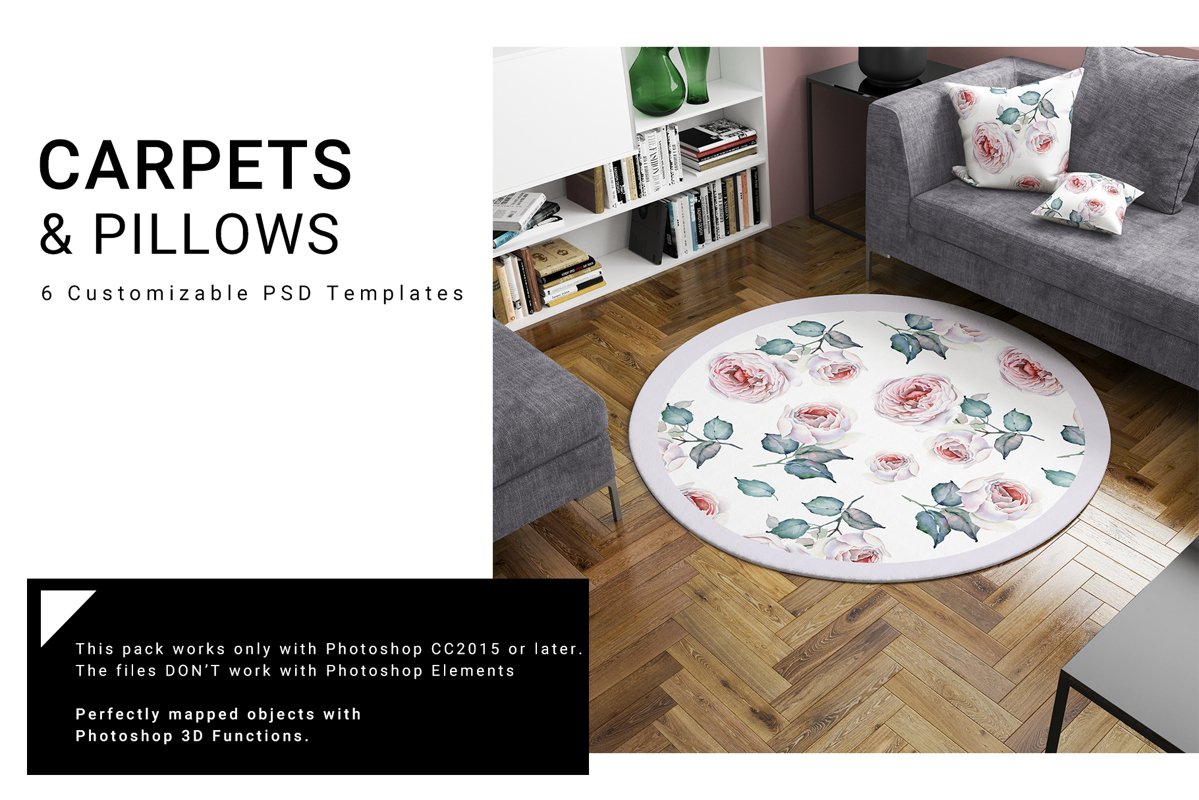 Living Room Carpets and Pillows Set example image 1