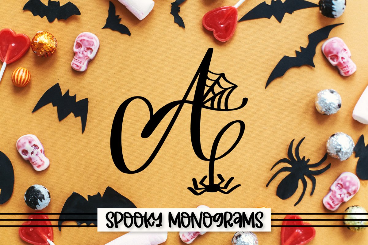 Spooky Monograms - A Halloween Monogram Font example image 1