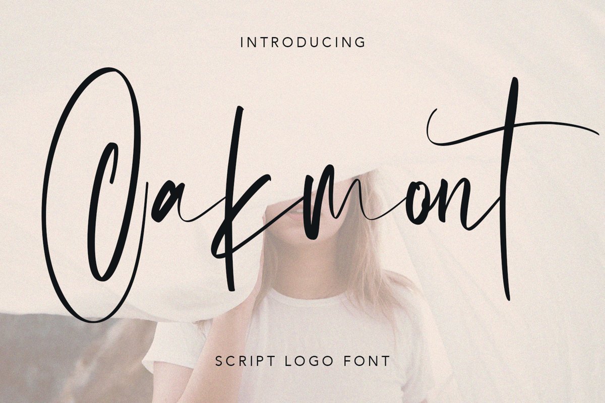 Oakmont Script Logo Handmade Font example image 1