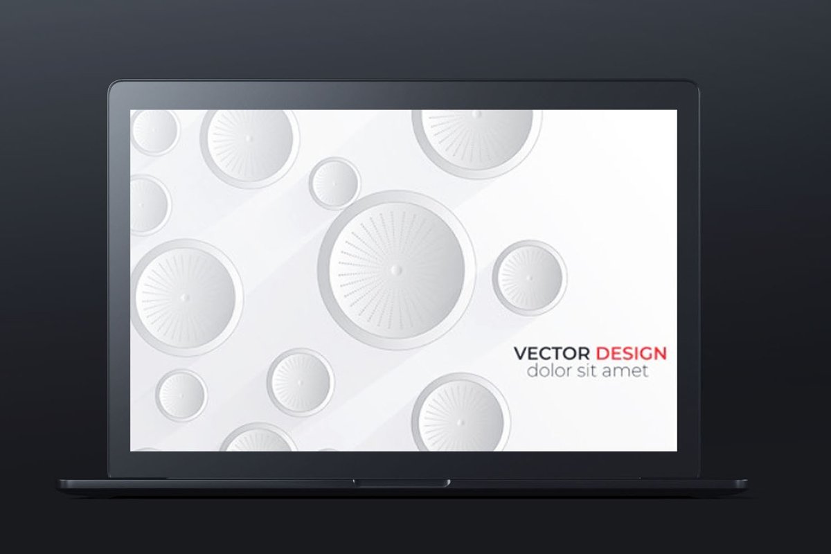 Abstract 3D white circle abstract background design. vector example image 1