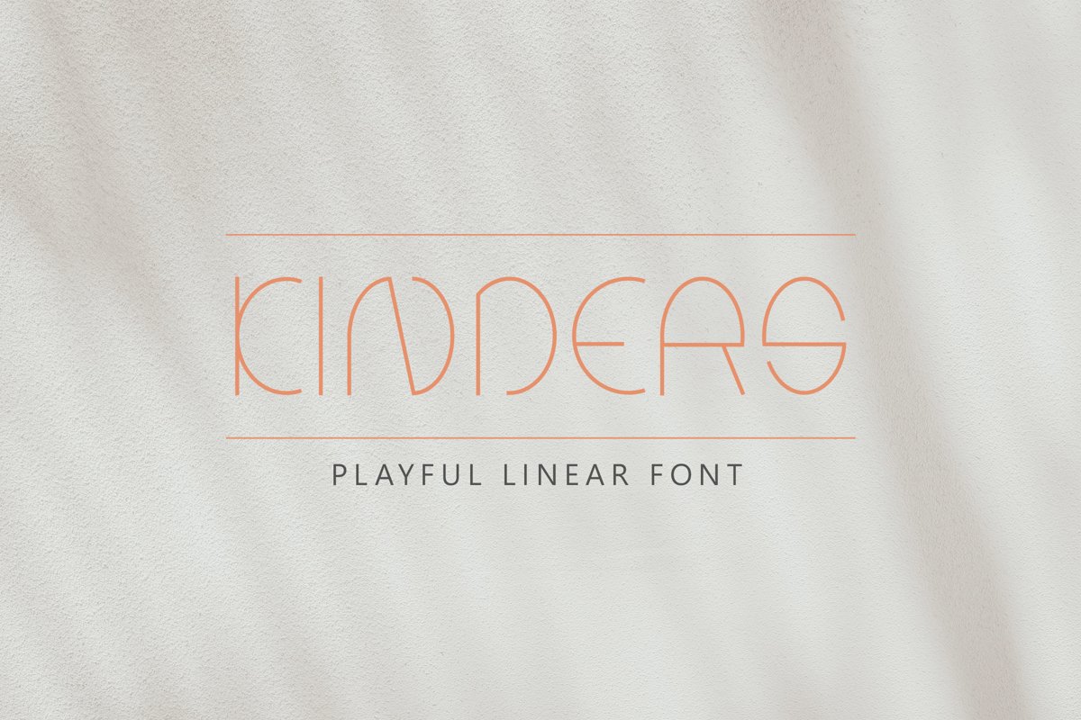 Kinders - Playful Linear Font example image 1