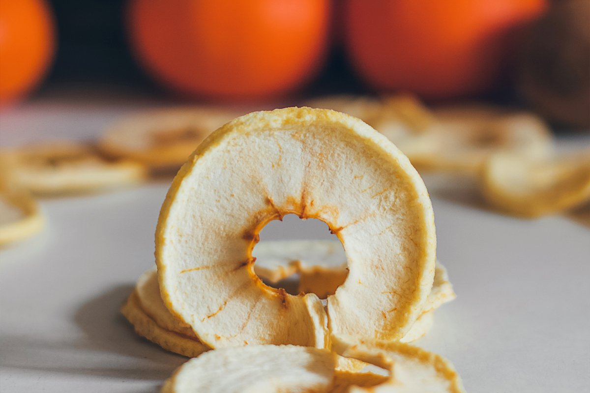 Dried homemade healthy fresh dehydrated slices of fruits. example image 1