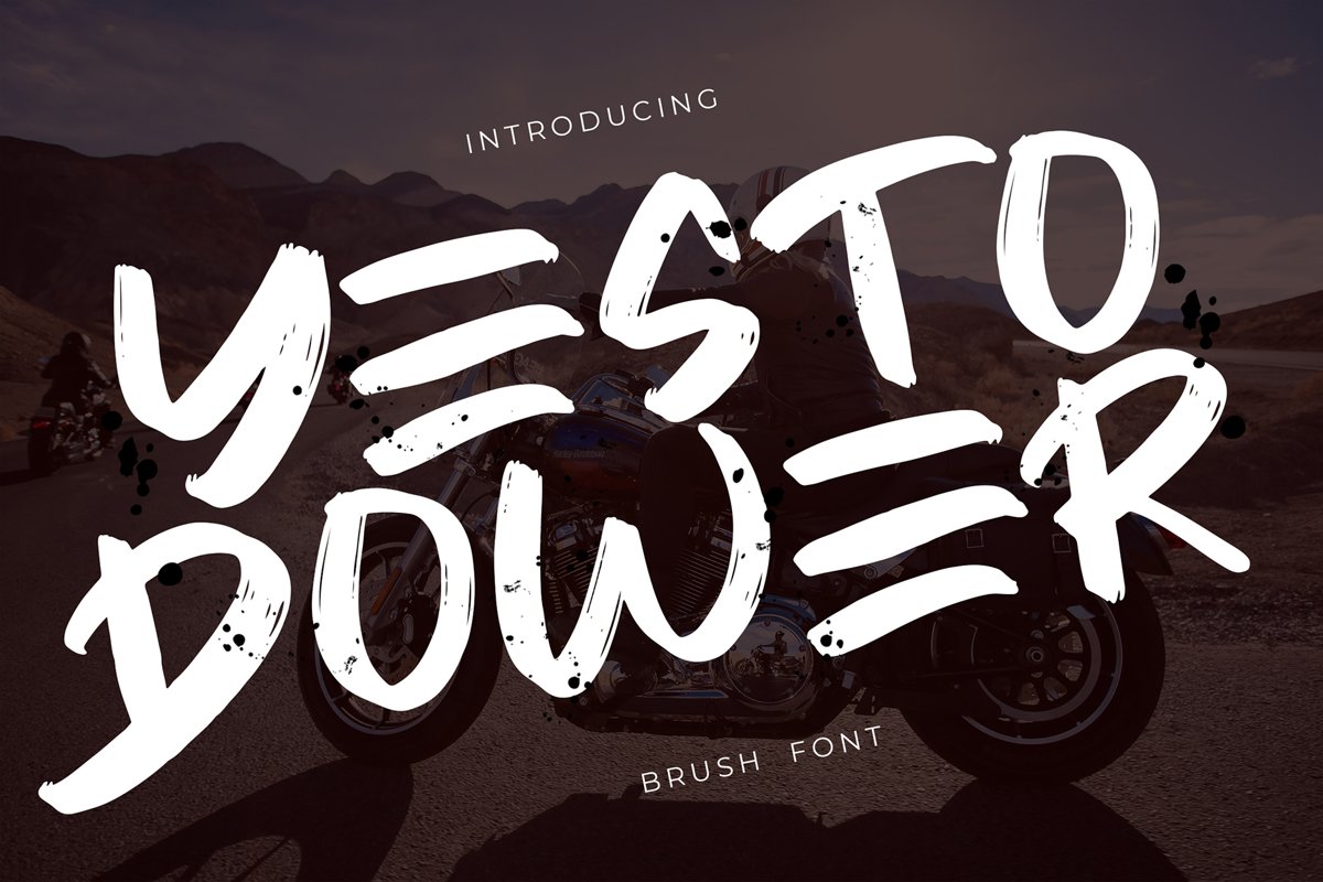 Yesto Dower Brush Font example image 1