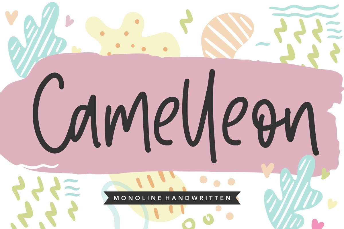 Camelleon Monoline Handwritten Font example image 1