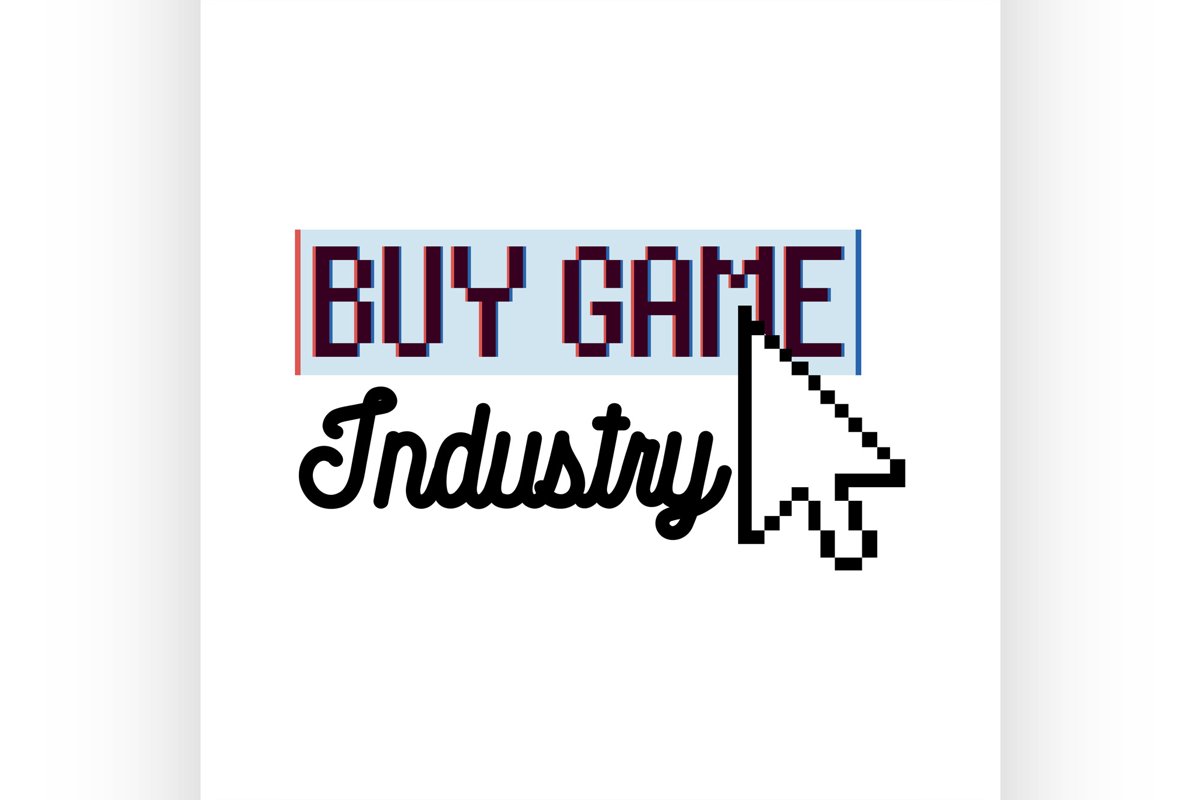 Color vintage game industry emblem example image 1