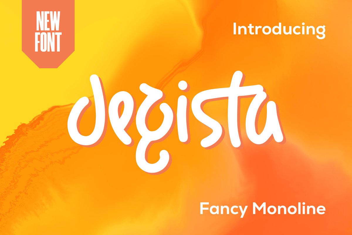 Degista - Fancy Monoline Font example image 1