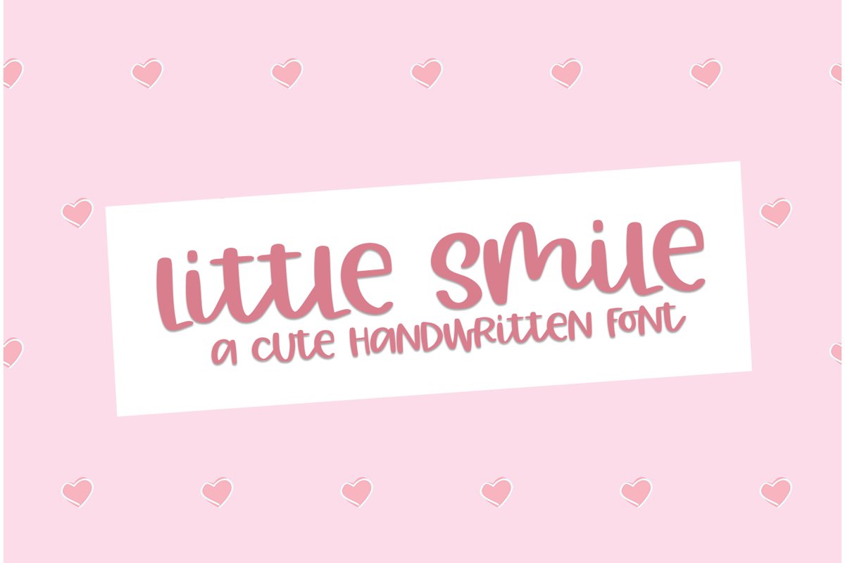 Little Smile - A Cute Hand-Written Font example image 1