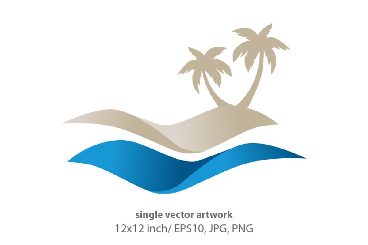 Ocean waves - single vector artwork example image 1