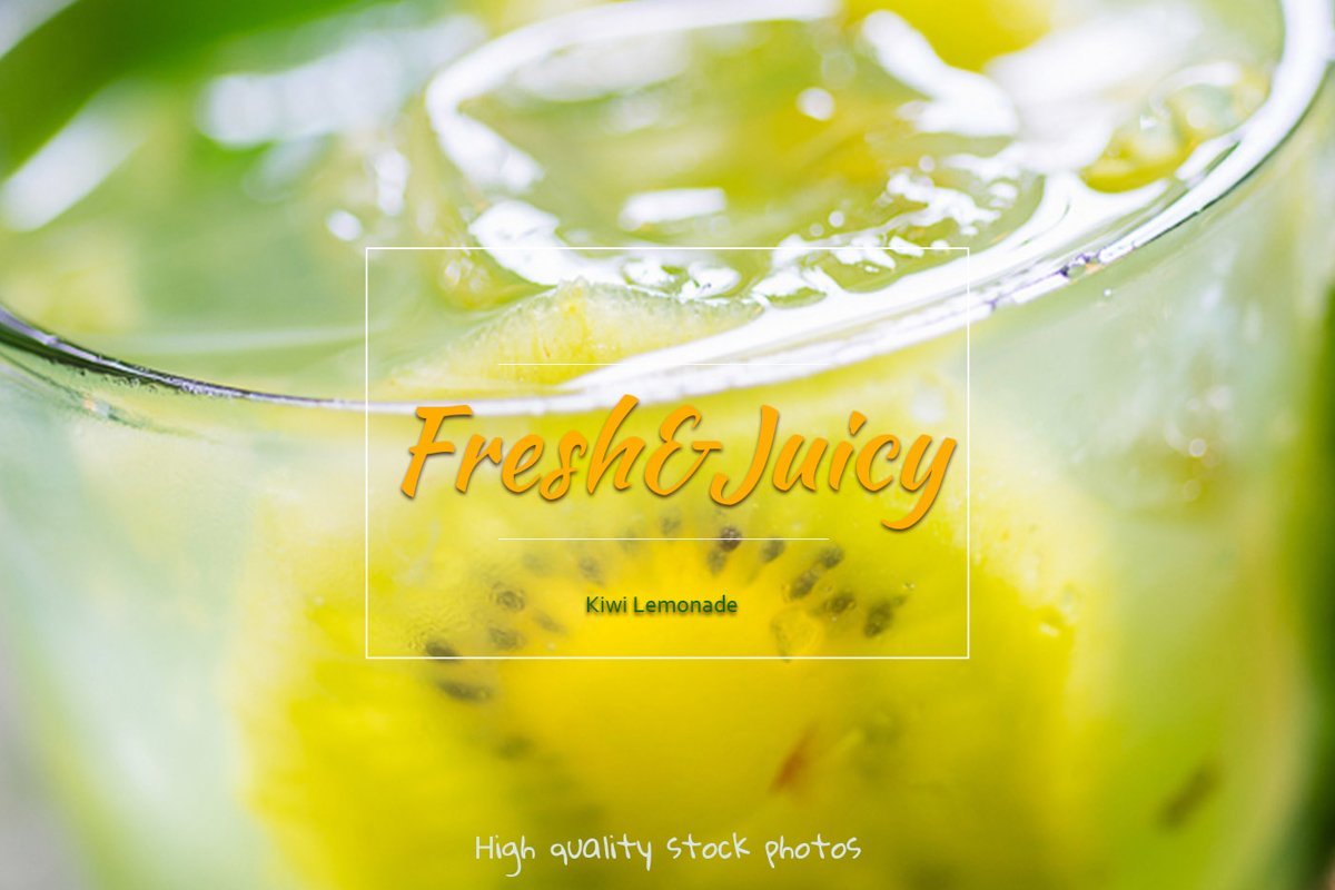 Kiwi lemonade. Fresh tropical drinks with ice and mint. example image 1