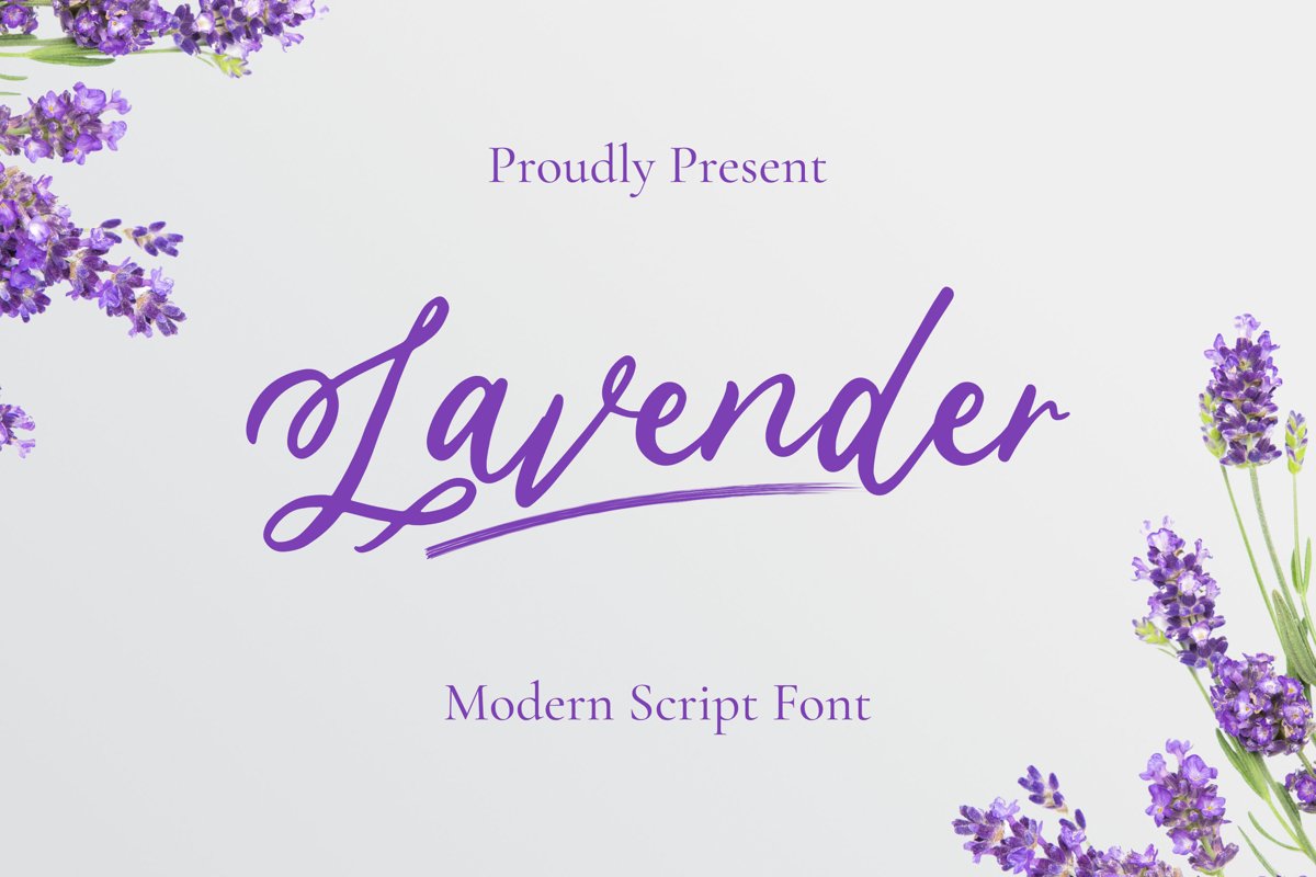 Lavender Script example image 1