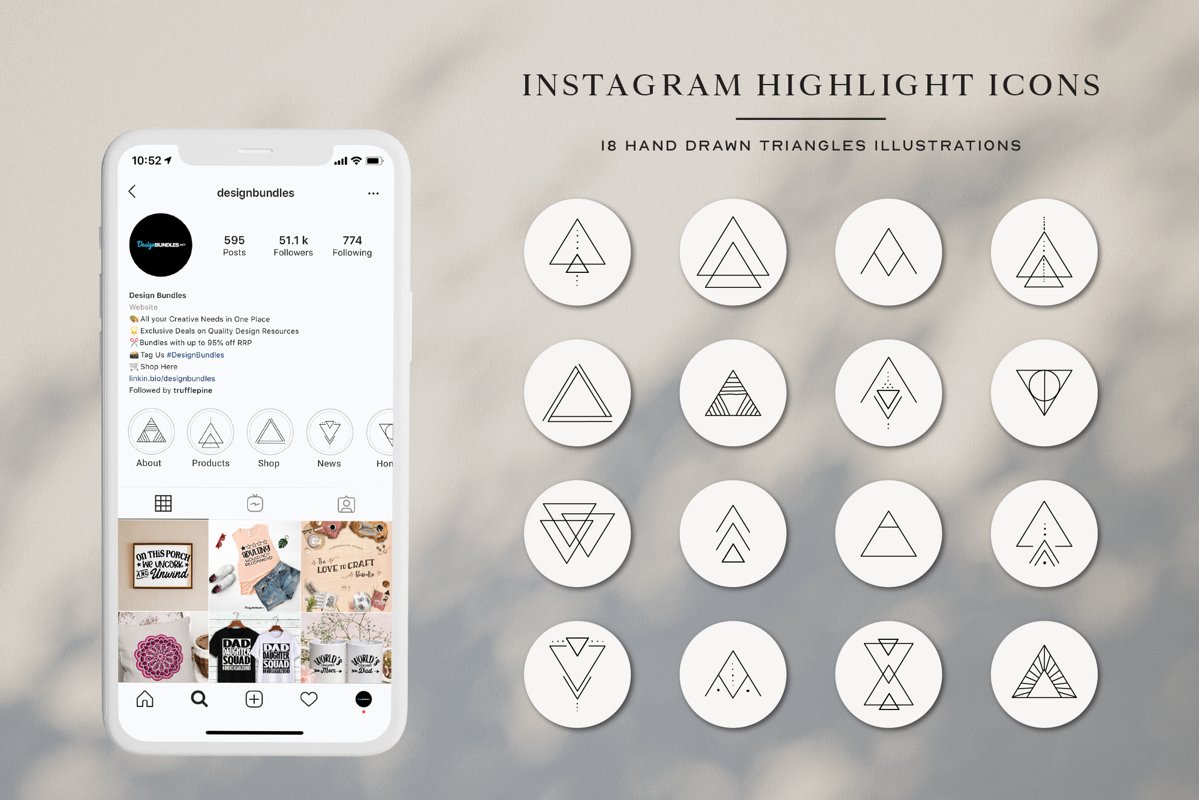 Instagram Triangles Highlights Icons | Instagram Story Cove example image 1