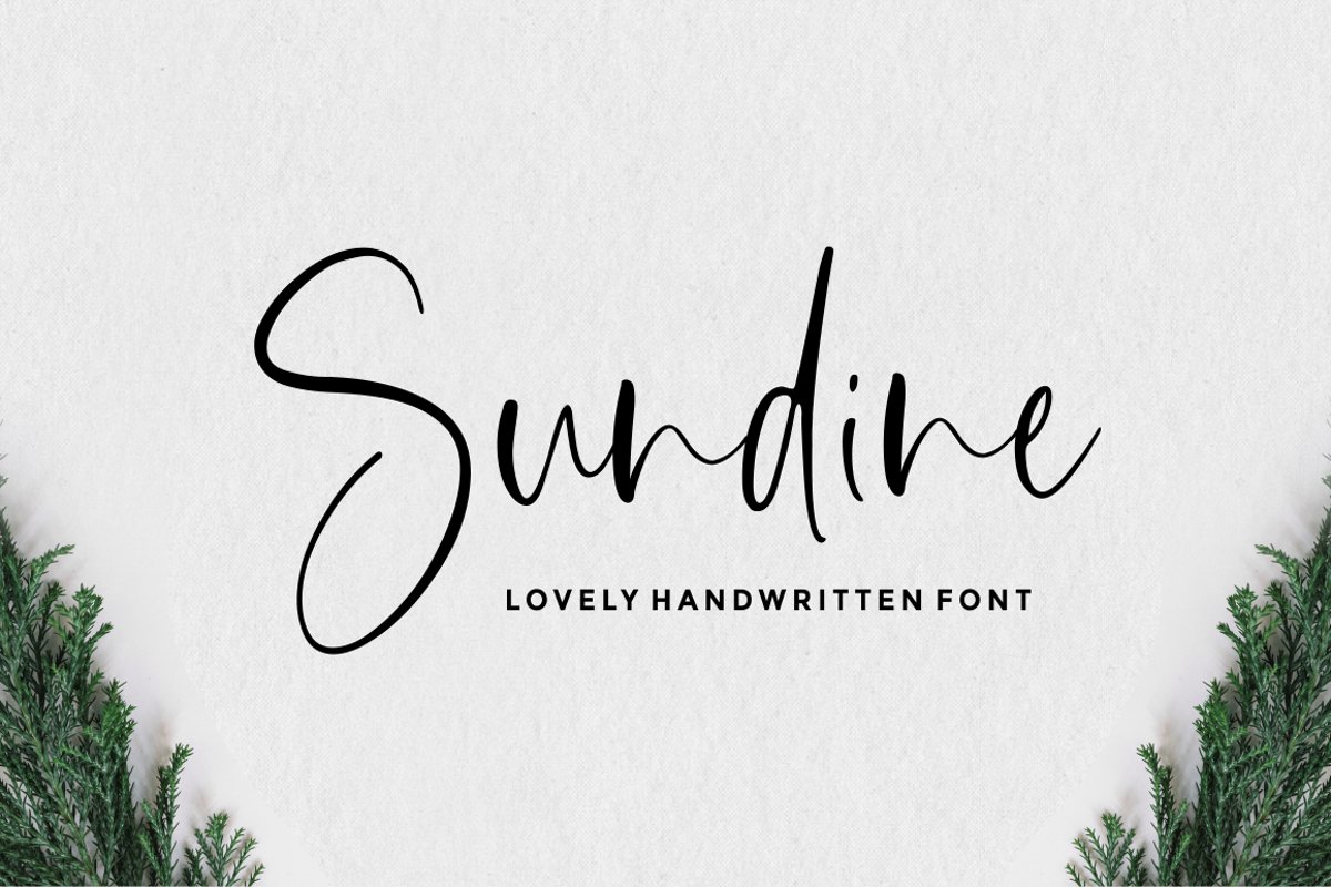Sundine - Handwritten Font example image 1
