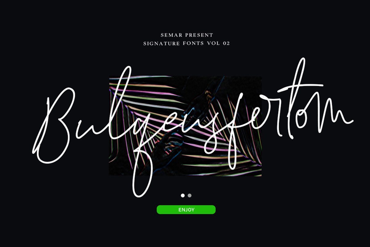 Bulqeusfertom Handwritten Fonts example image 1