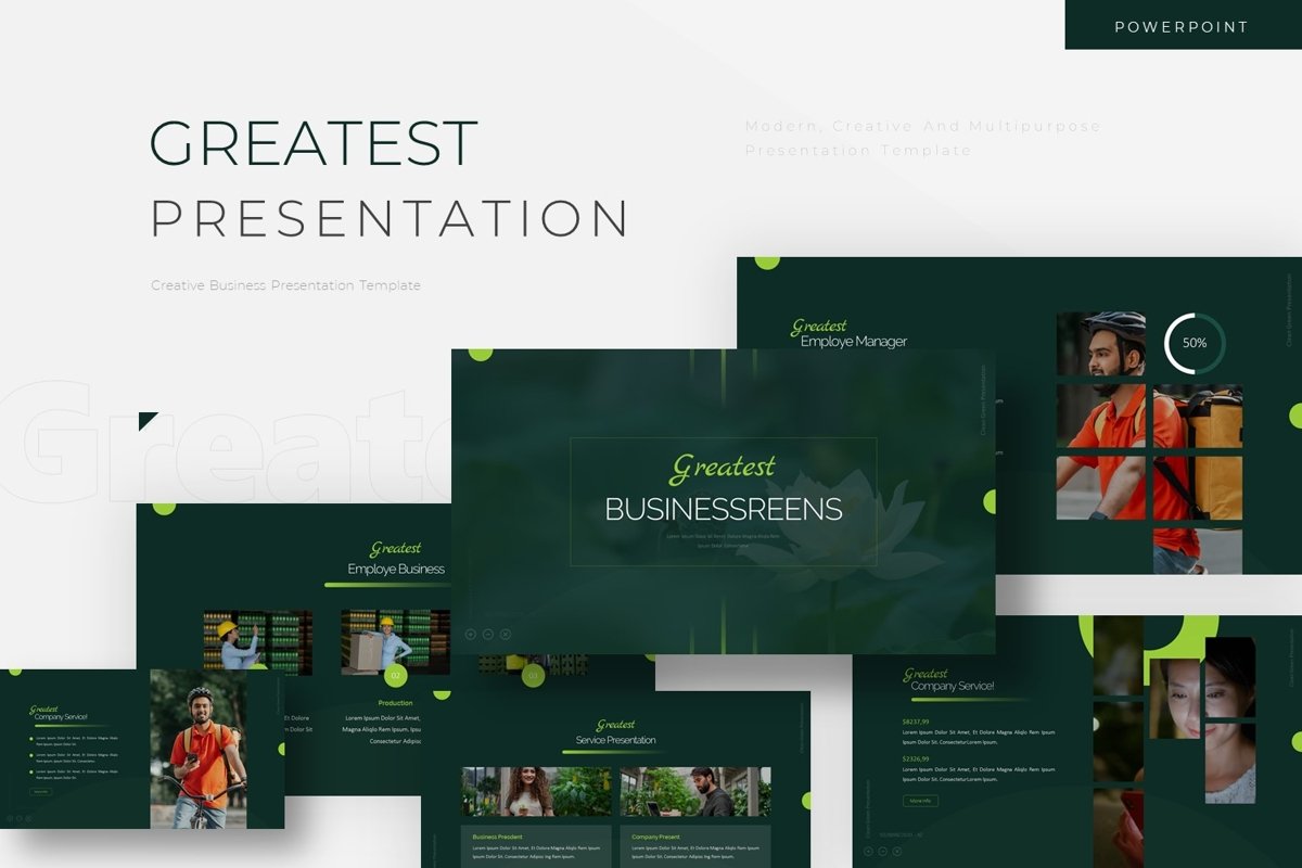 Greatest - Powerpoint Template example image 1