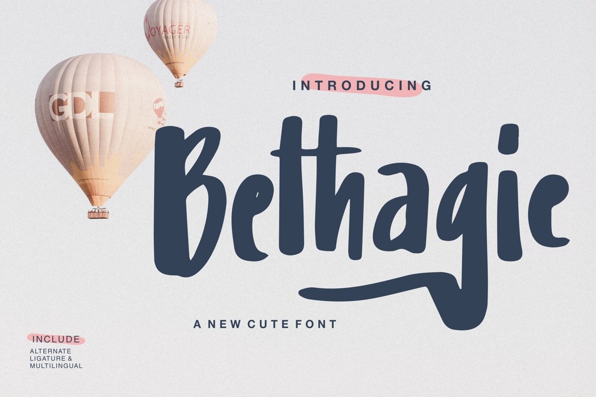 Bethagie - A New Cute Font example image 1