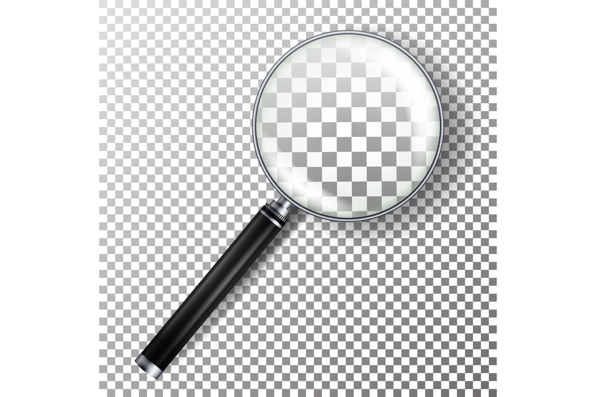 Realistic Magnifying Glass Vector. example image 1