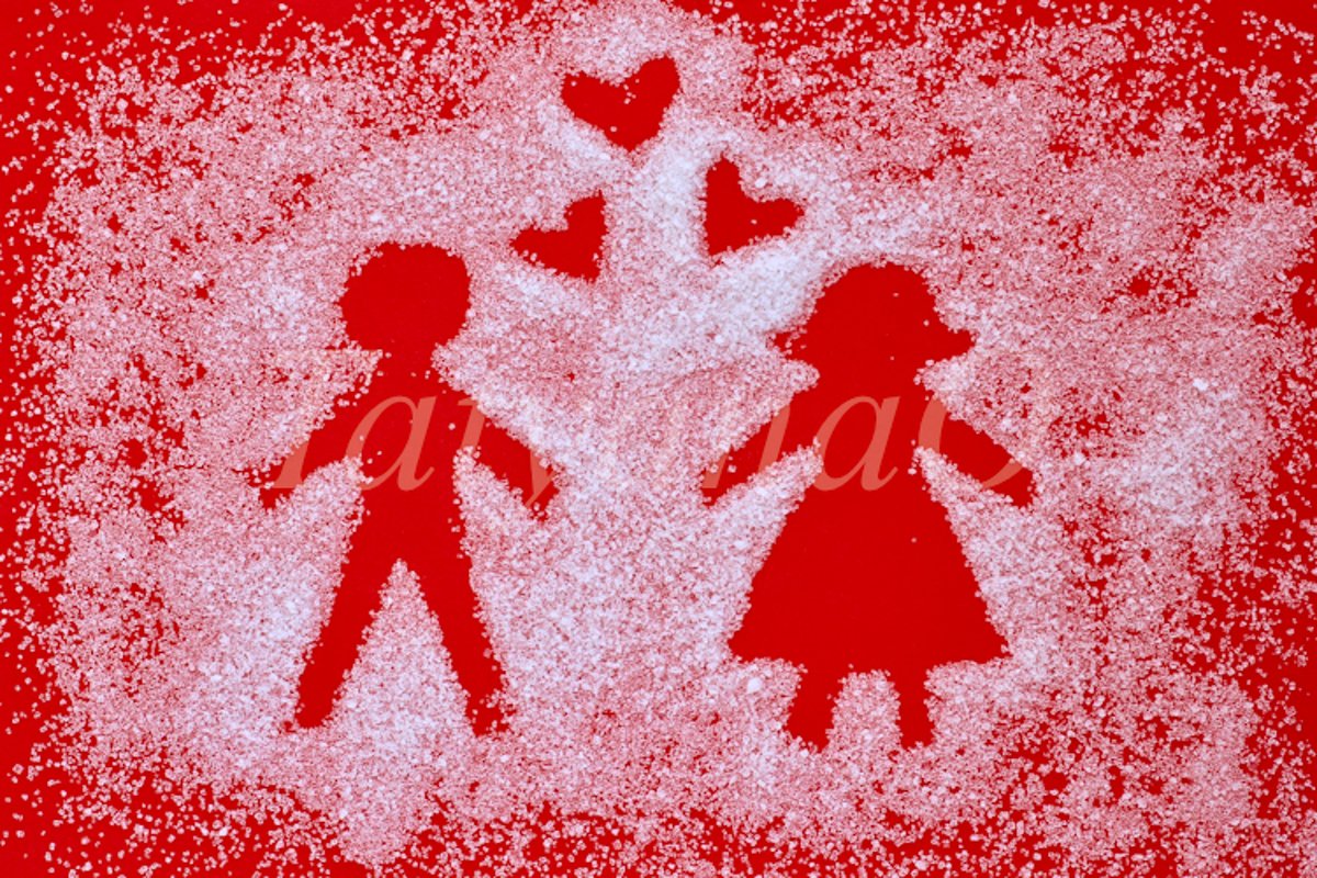 Trendy minimal concept of Valentine's day, wedding, love example image 1