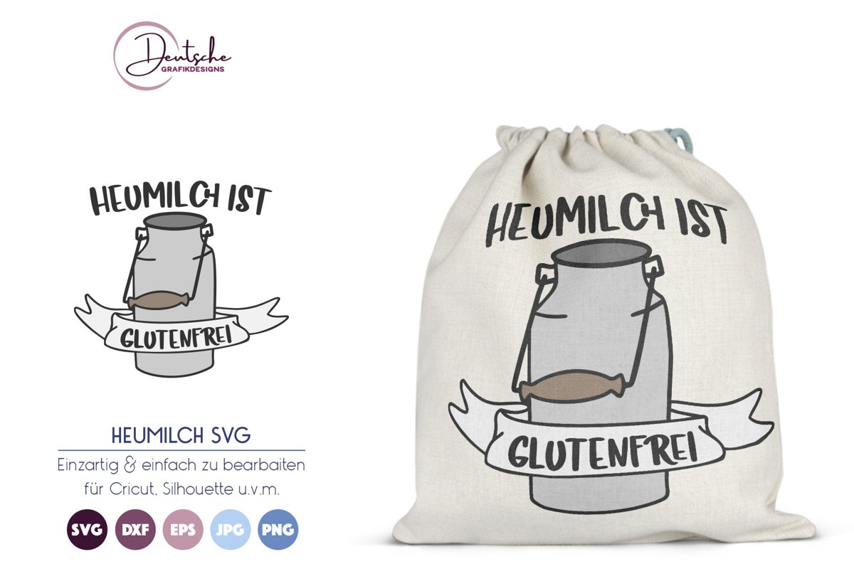 Heumilch SVG | Glutenfrei SVG example image 1