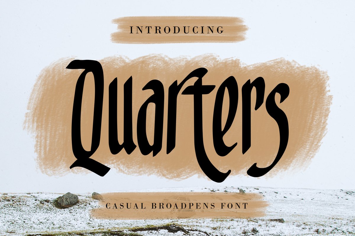 Quarters - Casual Broadpens Font example image 1