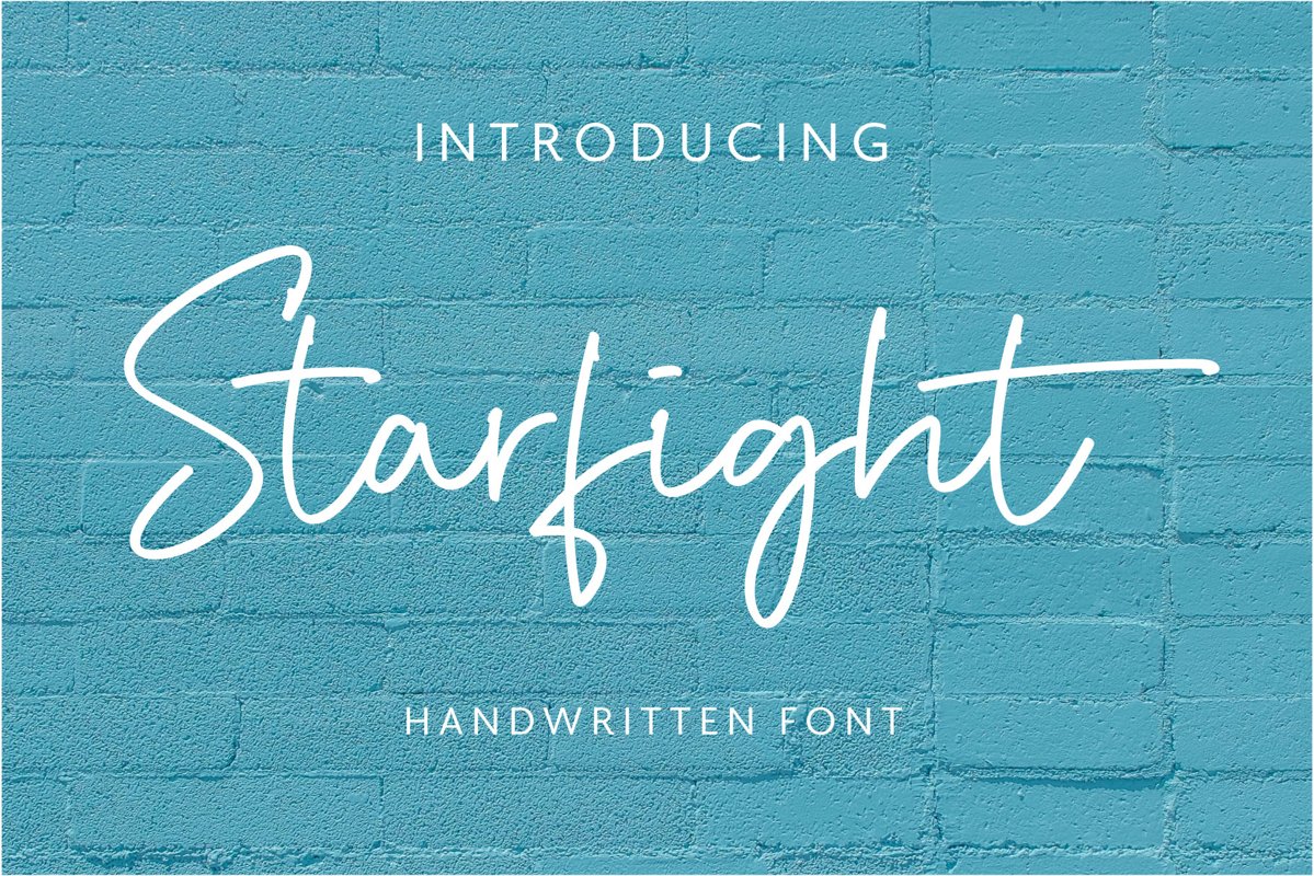 Starfight | Handwritten Font example image 1