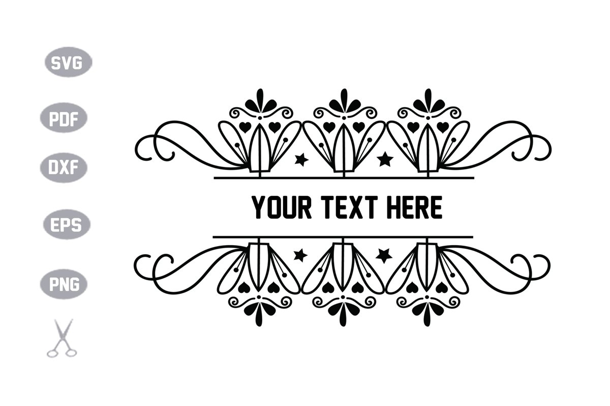 Decoration Frame Monogram SVG example image 1