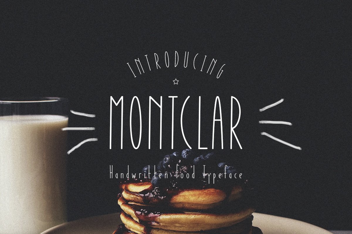 Montclar Font & Food Icons example image 1