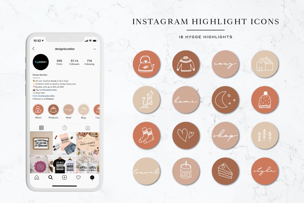 Hygge Instagram Highlights Icons | Instagram Stories example image 1