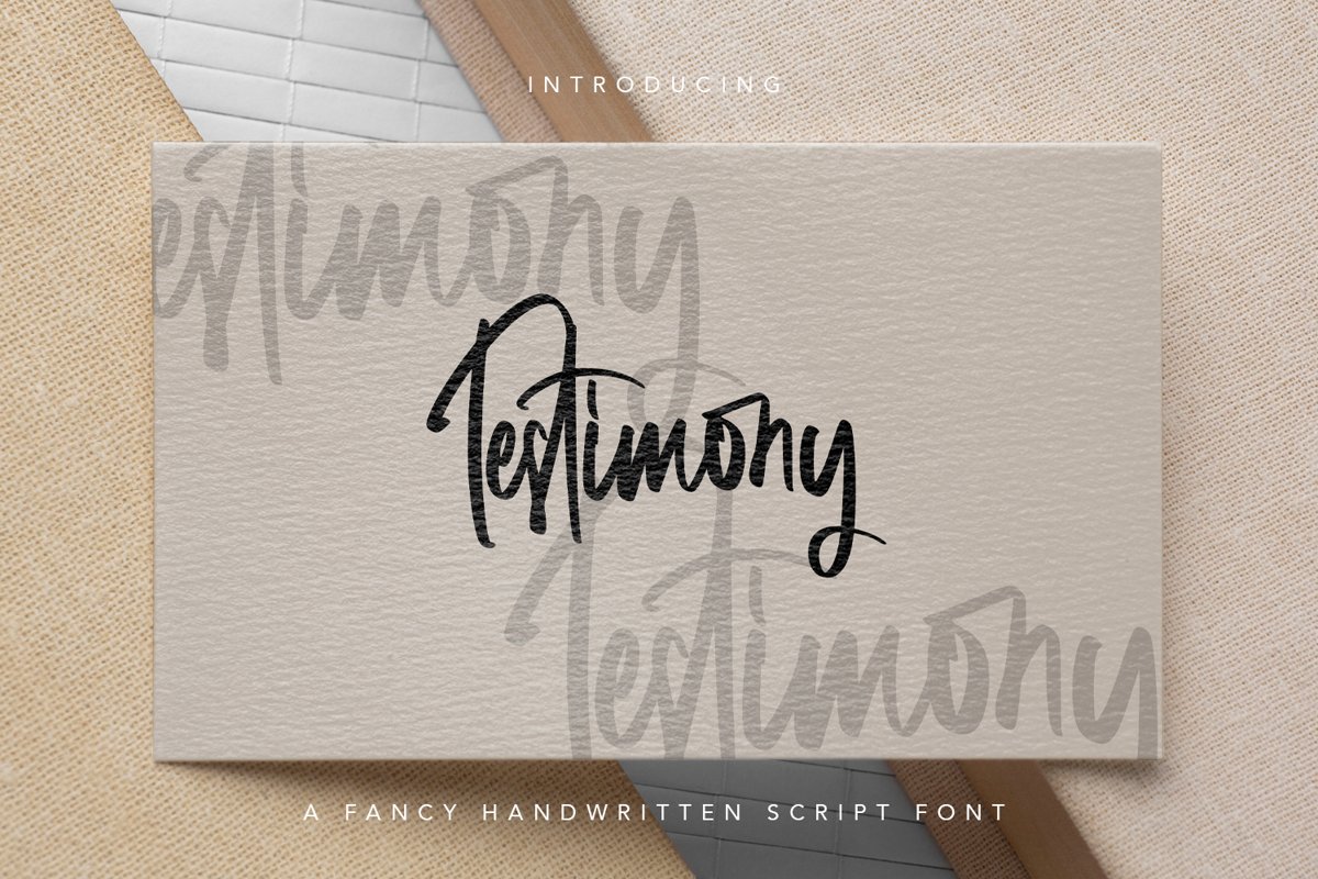 Testimony - Fancy Handwritten Font example image 1