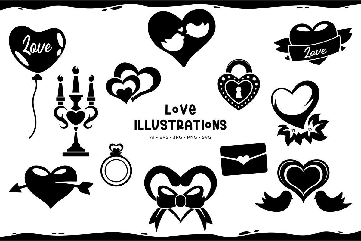 Love Illustrations example image 1