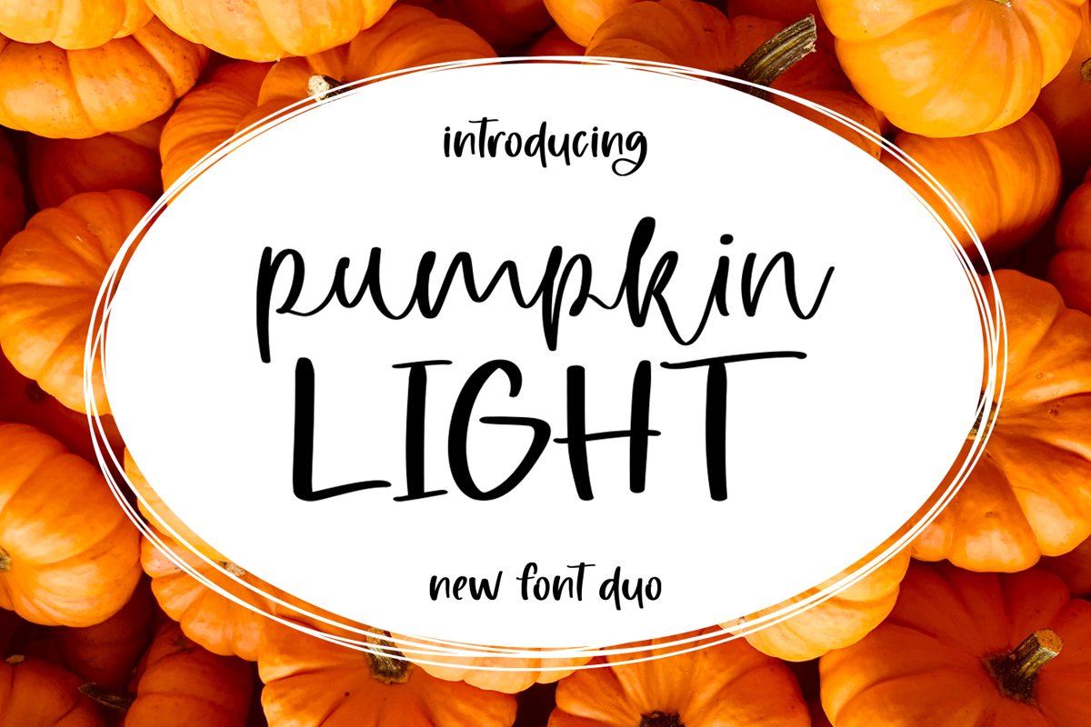 Pumpkin Light Font Duo example image 1